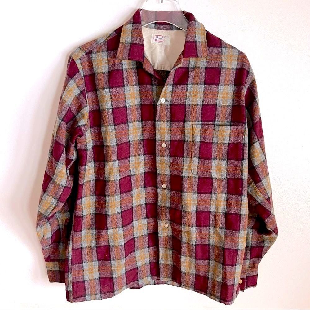 COPY - • VINTAGE Rare 60s Bond 5th Avenue plaid flannel Shirt •
